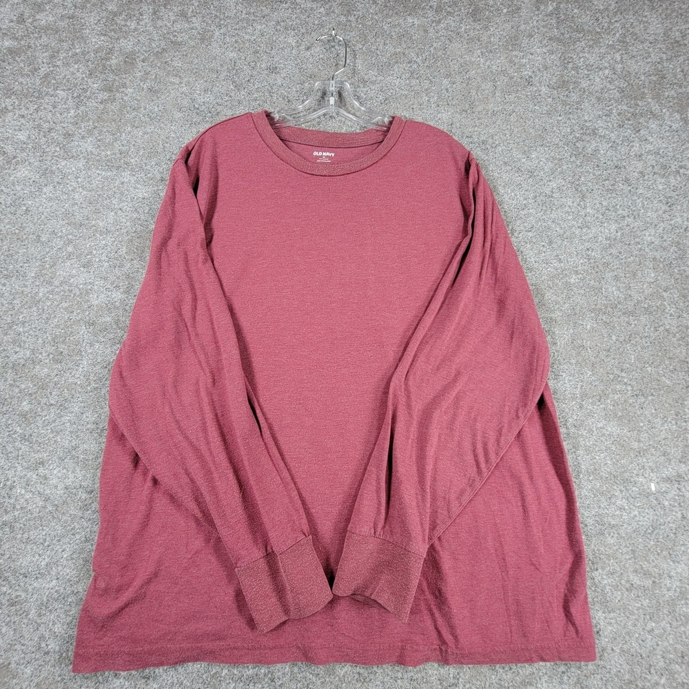 Old Navy Soft-Washed Rotation T-Shirt Mens XL Crimson Red Comfort Long-Sleeve
